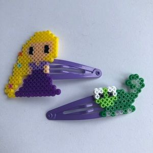 Rupunzel and Pascal Hair Clips (New)